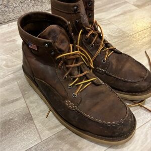 Men's Danner Brown Leather Moc Toe Work Boots